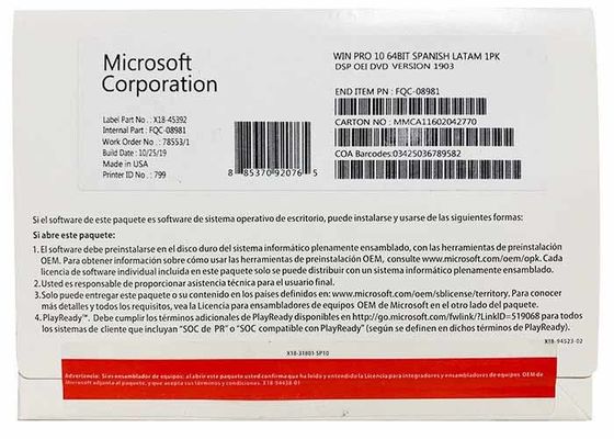 Unduh Digital Microsoft Windows 10 Professional 64 Bit OEM DVD Versi Bahasa Inggris