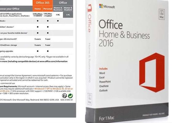 32 Bit 64 Bit Microsoft Office 2016 Rumah Dan Bisnis DVD Digital Key